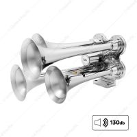 4 Trumpet Mini Train Horn-Chrome