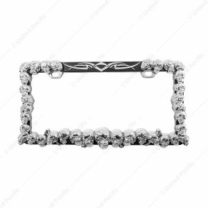 Skull License Plate Frame - Chrome