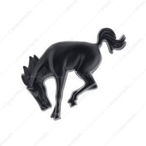 Plastic Bucking Horse Emblem - Matte Black