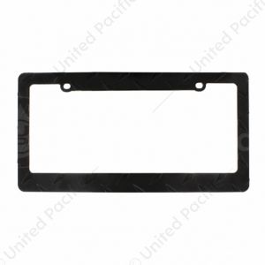 Diamond Plate License Plate Frame - Black