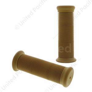 Natural Color Motorcycle Rubber Grip Set - 1" or 1-1/8" (25/28mm) (Bulk) (Pair)