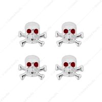 Chrome Skull Valve Caps (Set of 4)
