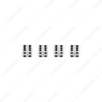 White Dice Valve Caps With Black Dots (Set of 4)