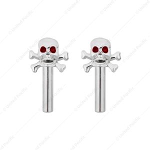 Chrome Skull Door Lock Knobs (2Pc/Set)