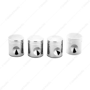 Chrome Piston Valve Caps (4-Pack)