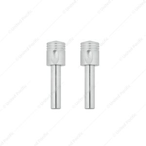 Chrome Piston Door Lock Knobs (2Pc/Set)