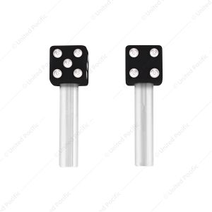 Dice Door Lock Knobs - Black (2Pc/Set)