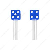 Dice Door Lock Knobs - Blue (2Pc/Set)