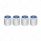 Chrome Round Valve Caps With Blue Crystal (4-Pack)