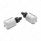 Chrome Aluminum License Plate Fastener With Clear Crystal (2-Pack)