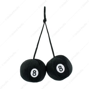 3" Round Fuzzy 8-Ball (Pair)
