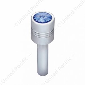 Chrome Door Lock Knob With 9/16" Color Crystal (2-Pack)