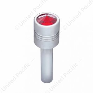 Chrome Door Lock Knob With 9/16" Red Crystal (2-Pack)