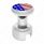 Thread-On Gearshift Knob With 13/15/18 Speed Adapter & USA Flag Sticker - Chrome