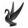 Die-Cast Swan Hood Ornament - Matte Black
