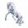 Die-Cast Fighting Stallion Hood Ornament - Chrome