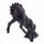 Die-Cast Fighting Stallion Hood Ornament - Matte Black