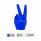 Candy Color Peace Sign Hood Ornament-Indigo Blue