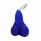 2.5" Small Plastic Low-Hanging Balls Novelty Keychain - Blue