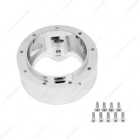 Chrome Aluminum 3-Bolt Hub Adapter for 9-Screw Steering Wheel