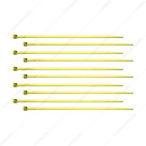 6" Nylon Cable Zip Ties - Brass (10-Pack)
