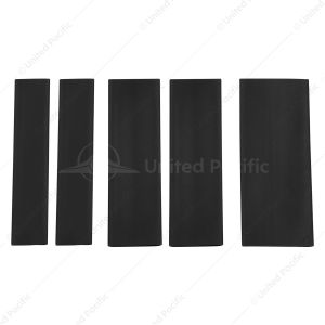 Assorted 1/2",3/4",1" Black Heat Shrink Tubing, 4" Long (5-Pack)