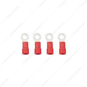 8 AWG 1/4" Stud HD Vinyl Ring Terminal (4-Pack)