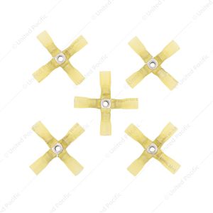 12-10 AWG 4-Way (X) CS Heat Shrink Connector - Yellow (5-Pack)