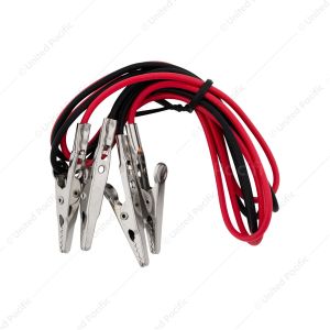 10 Amp Alligator Test Clips w/ 30" Vinyl Leads, 1Red/1Black 1 Set.