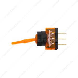 Amber Illum Toggle 20 Amp 12V S.P.S.T. On/Off 1 Pc.