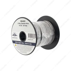 18 Awg 2-Way Clear Speaker Wire Bonded 50 Ft