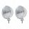 7" Stainless Dietz Style Headlight With 12 Volt 6014 Sealed Beam Bulb (Pair)