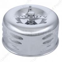 4" Round Louvered Air Cleaner With 3-Wing Screw For Carburetors With 2-5/8" Neck-Chrome