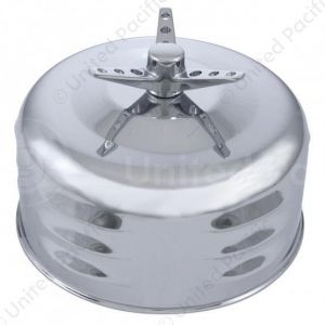 2-5/16" Single Barrel Mushroom Style Louvered Air Cleaner With Wing Nut