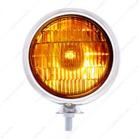 6V Vintage Chrome Fog Light, Amber Lens