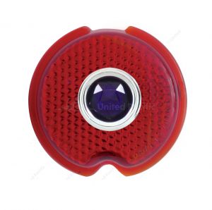 Glass Tail Light Lens With Blue Dot For 1939 Chevy Passenger Car