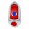 Tail Light Assembly With Stainless Steel Housing & Blue Dot For 1949-50 Chevy Passenger Car - R/H