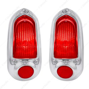Tail Light Assembly With Stainless Steel Housing For 1949-50 Chevy Passenger Car