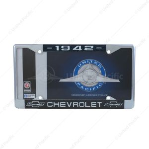 Chrome License Plate Frame For 1942 Chevy Car & Truck