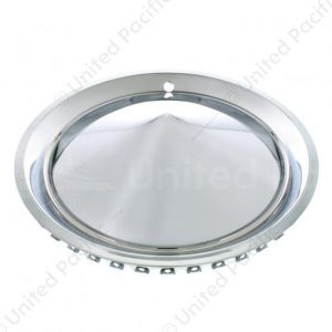 15" Chrome 57-Plymouth "California Cone" Hubcap Set (4/Set)