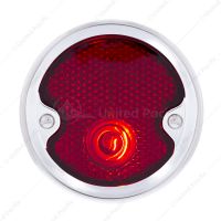 Tail Light Assembly With Stainless Steel Bezel & Black Housing For 1954-55 Chevy Truck