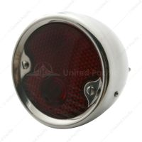 Tail Light Assembly With Stainless Steel Bezel & Housing For 1954-55 Chevy Truck