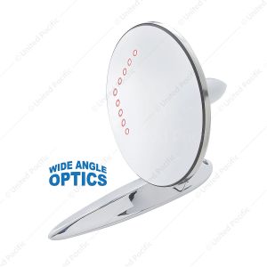 Exterior Rear View Mirror With Convex Mirror And LED Turn Signal Arrow For 1955-1957 Chevy Passenger