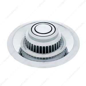 Chrome Plated Plastic Classic Rallye Derby Hubcap Set, Shortened Height Style (4/Set)