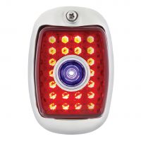 23 LED Tail Light Assembly With Black Housing & Blue Dot For 1940-53 Chevy & GMC Truck - R/H