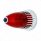 1959 Cadillac Style Tail Light With Flush Mount Bezel, Red Lens With Blue Dot