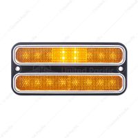 18 LED Side Marker Light With Stainless Steel Trim For 1968-1972 Chevrolet & GMC Truck, Amber Lens