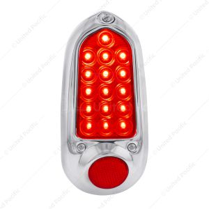 16 LED Tail Light With Stainless Steel Rim For 1949-50 Chevy Passenger Car