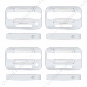 Chrome Door Handle Cover Set For 2004+ Ford F-150 4-Door Models With Keyless Entry