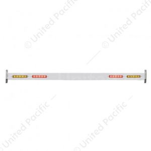 Polished SS Spreader Bar With Red And Amber LED Lights, Rear For 1932 Ford Car